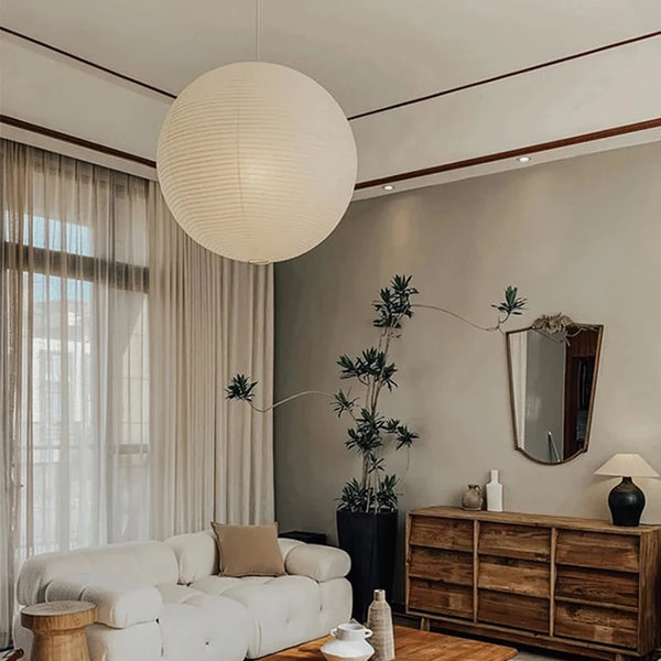 Yū Tokyo Japanese Wabi-Sabi Style Rice Paper Pendant Ceiling Lamp