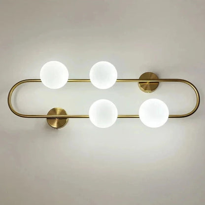 Modern Hotel-Style Wall-Mount Ball with Rail Fixture Lamp