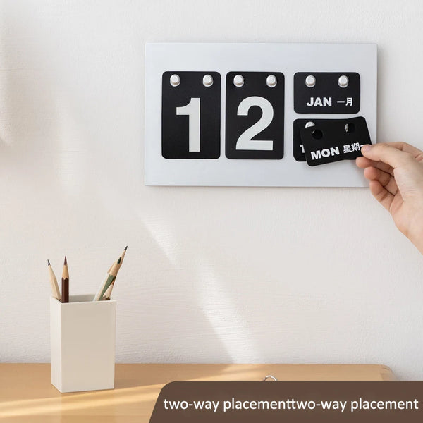 Vintage Metal Desktop Calendar