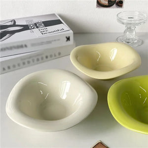 Irregular Wave Ceramic Snack Bowl