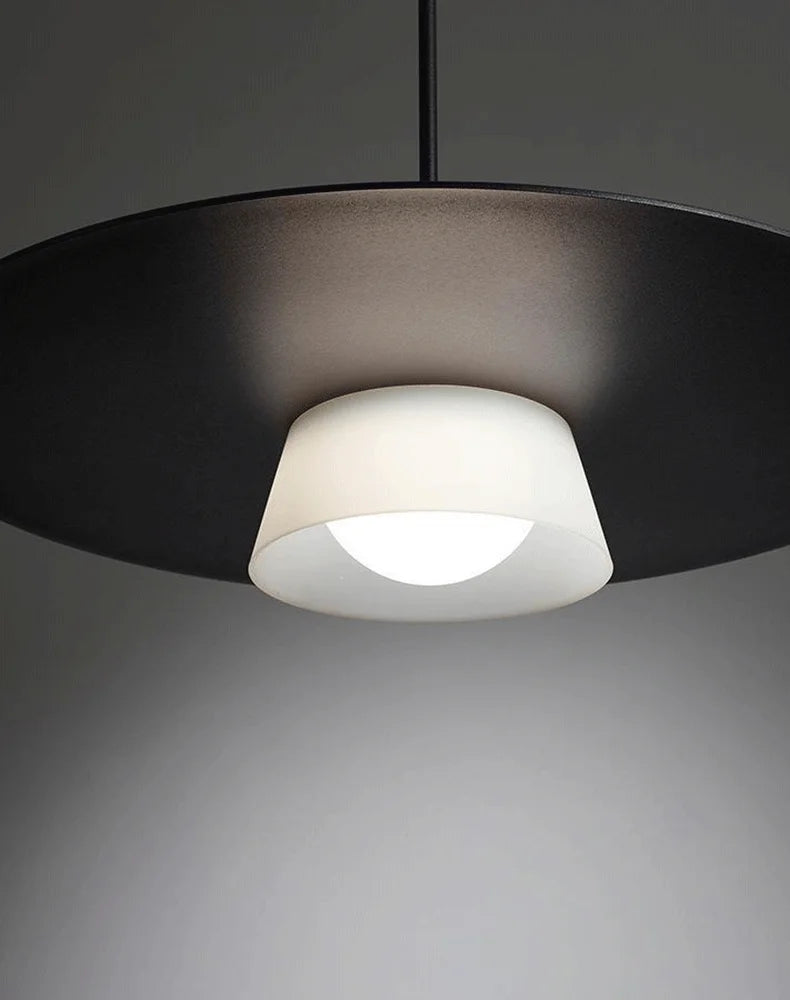 Thin Round Metal Plate Pendant Ceiling Light