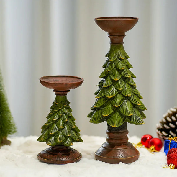 Bougeoir en verre sapin de Noël arc-en-ciel - France Bougeoir en verre sapin de Noël arc-en-ciel - France