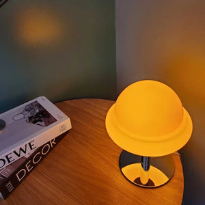 Lampe rétro-contemporaine en verre en forme de champignon Macaron