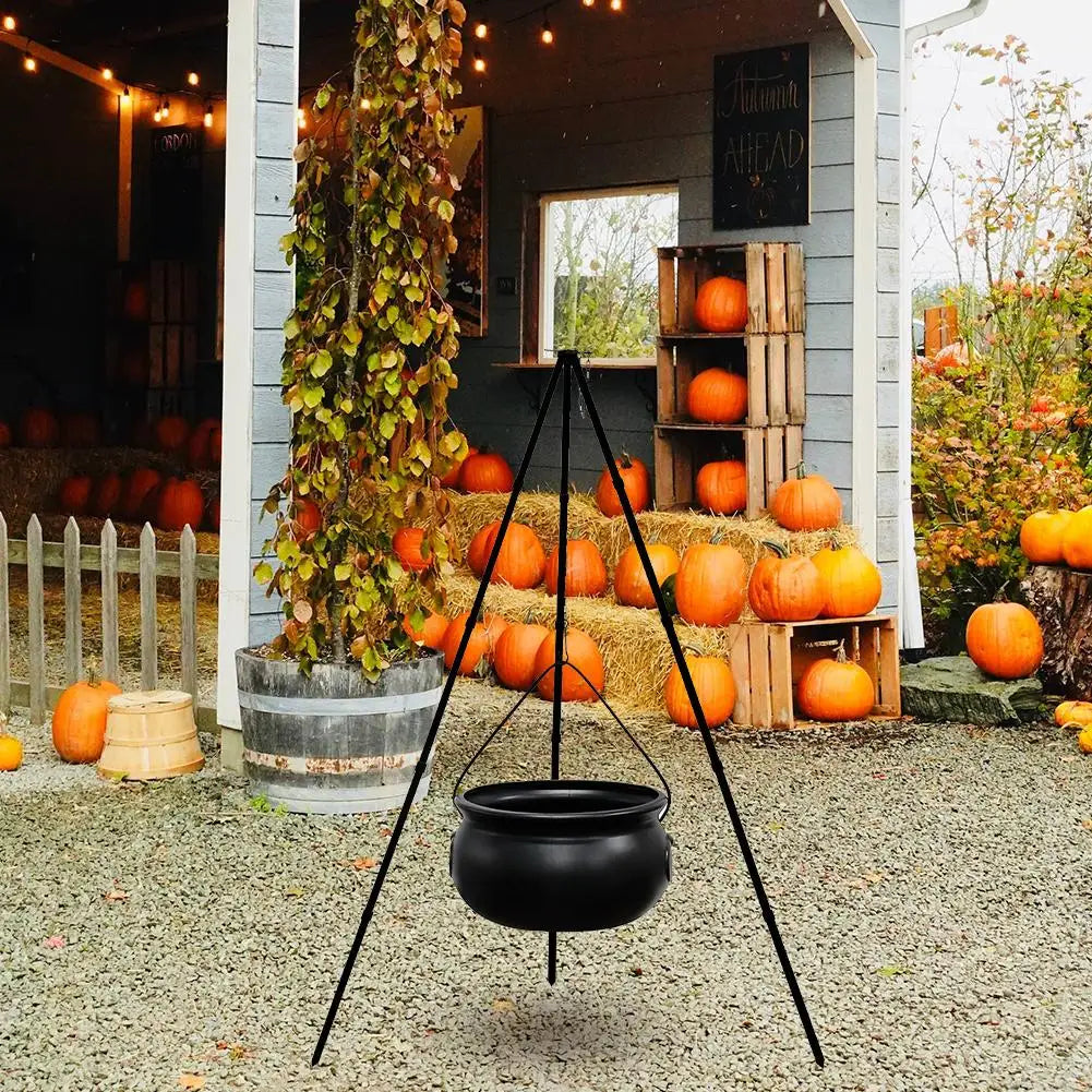 Tripod Witch Pot Cauldron Halloween LED Light