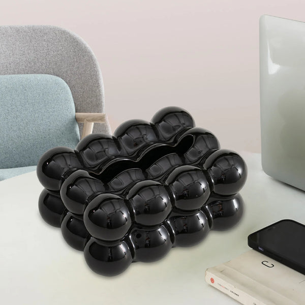 Taschentuchhalter „Marshmello“ aus Keramik mit Blasenmotiv