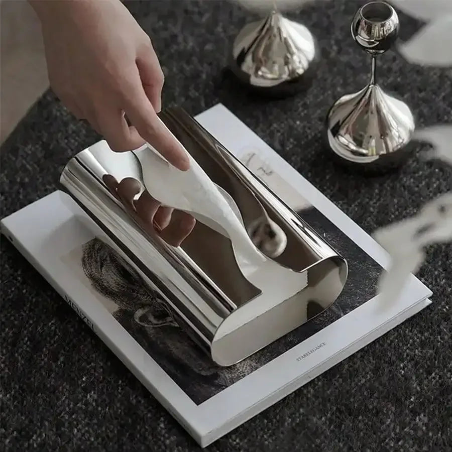 Epeius Home Stainless Steel Mirror Tissue Holder