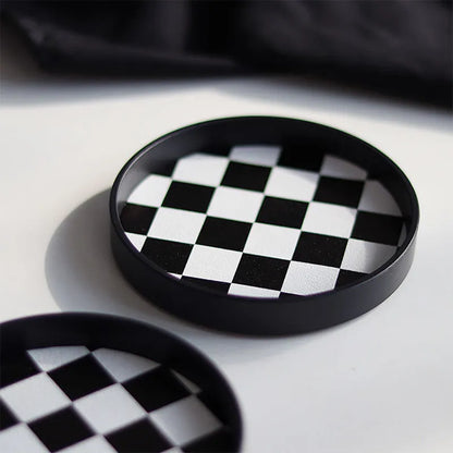 Plaid Chckerboard Cup Mat Coaster