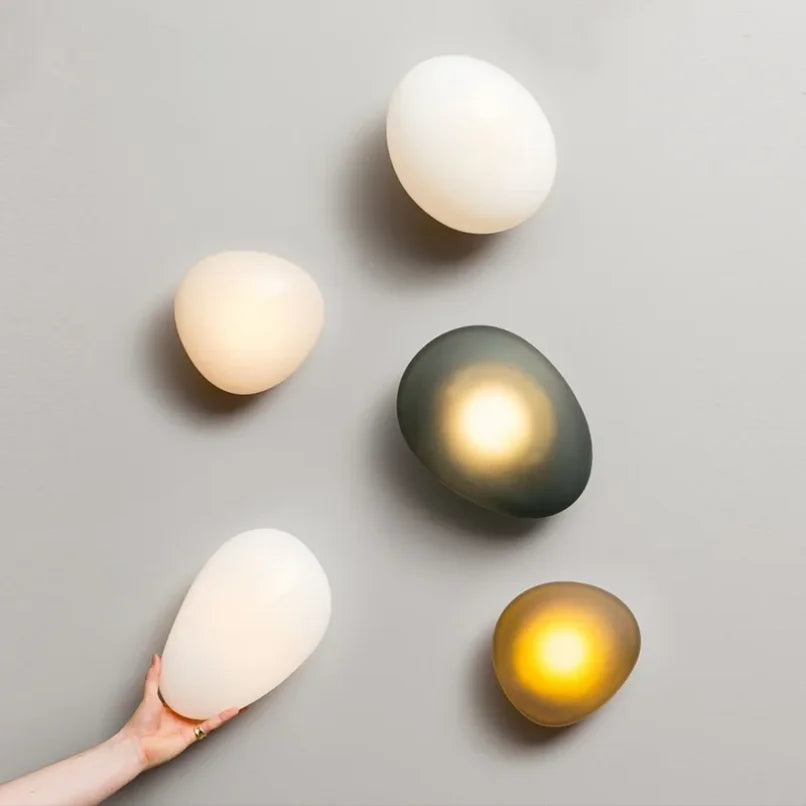 Japanese Pebble Wall Lamp