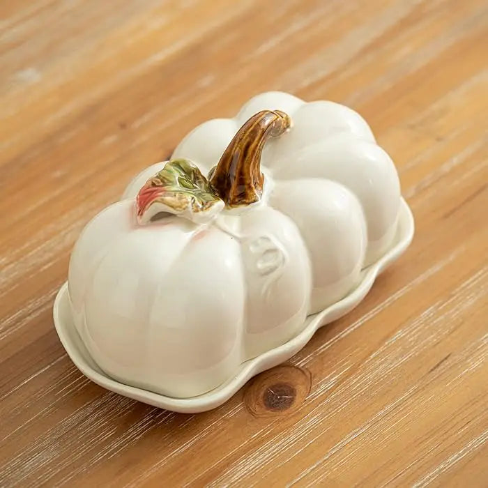 Pumpkin Ceramic Lid Dining Plate