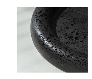 Atelier Oro Black Textured Ceramic Dinner Plate