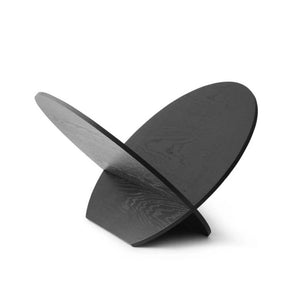 Studio Lima Stainless Steel Oval Floor Magazine Rack