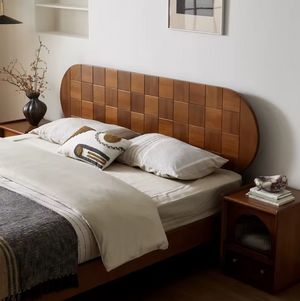 Mingdian Vintage Solid Oak Wood Slatted Bed Frame