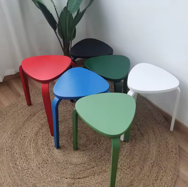 Epeius Home Wooden Triangle Stool