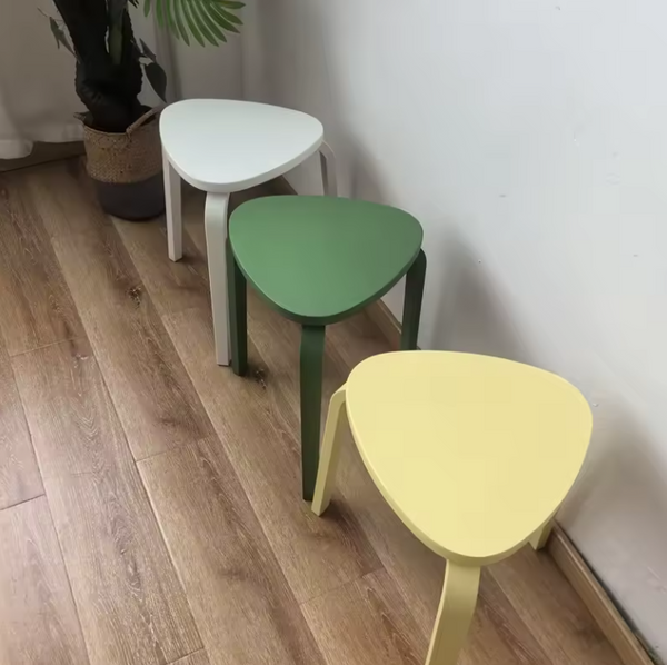 Epeius Home Wooden Triangle Stool