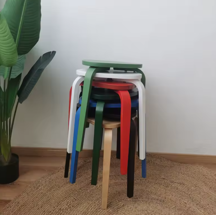 Epeius Home Wooden Triangle Stool