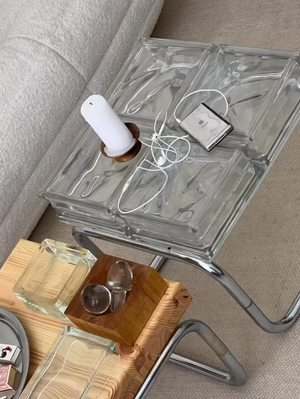 Translucent Glass Block Coffee Table