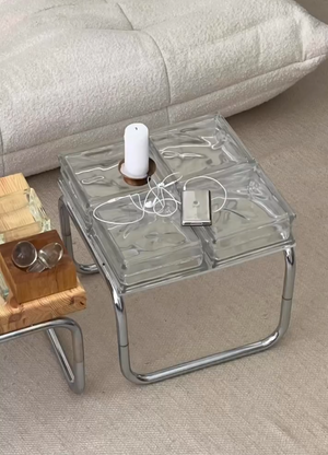 Translucent Glass Block Coffee Table