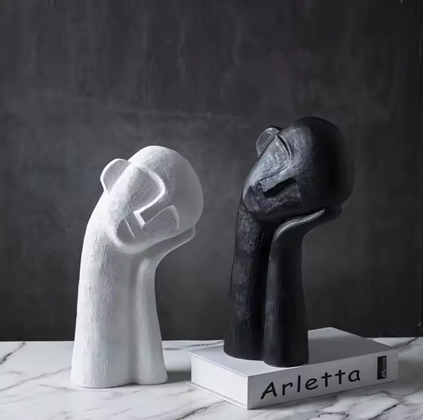 Escultura minimalista abstracta para decoración del hogar