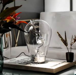 Lampe de bureau magnétique en verre soufflé tactile moderne pour salon, salle d'étude, chambre à coucher, décoration, lampe de bureau de lecture