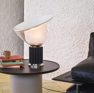 Italian Style Transparent Bowl Chrome Lamp