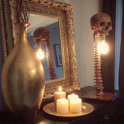 Horror Skull with Spine Lamp