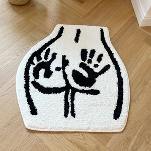 MokoMoko Hand Marked Butt Hand-Crafted Rug