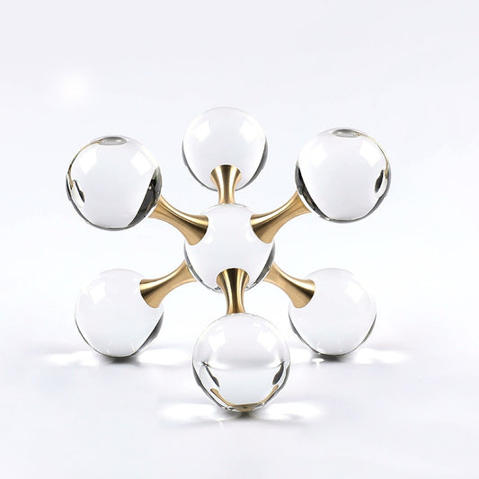Crystal Hand-Crafted Ball Geometric Sculpture