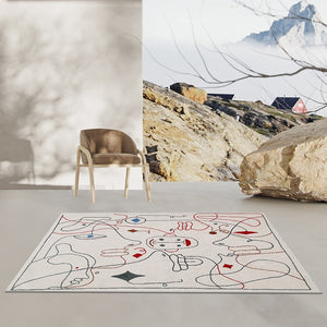 Tapis modernes de luxe abstraits et colorés avec graffitis