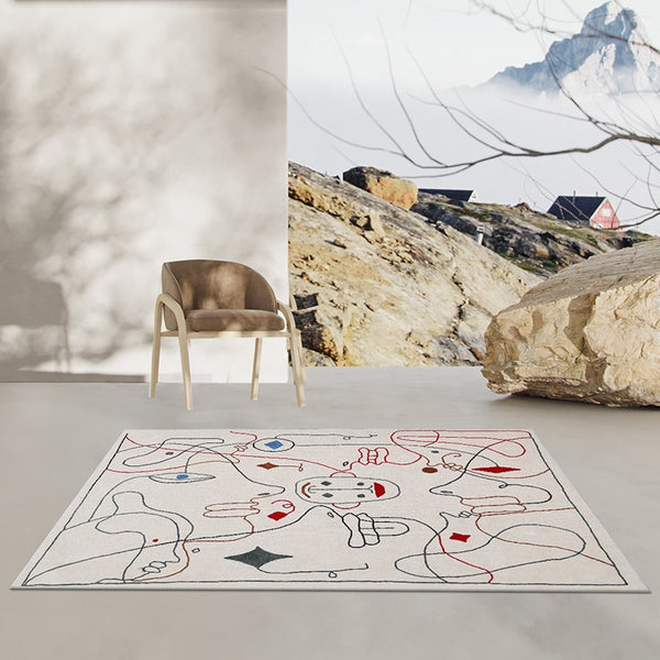 Tapis modernes de luxe abstraits et colorés avec graffitis