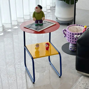 Modü Metal Shelve Midcentury Side Table