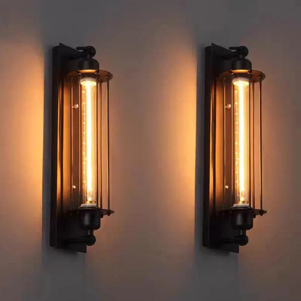 Retro Industrial Lantern Wall Lamp