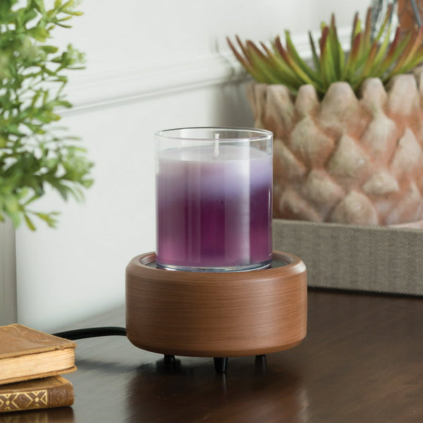 Walnut Candle Fragrance Warmer Stand