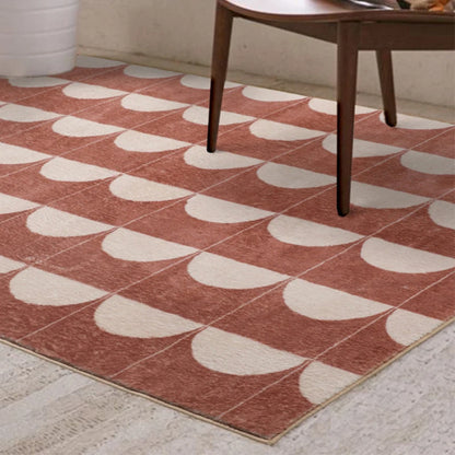 Bauhuas Circle Vintage Pattern Area Carpet Rug