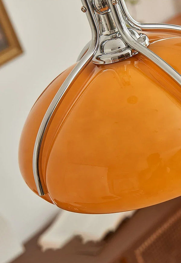 Orbix Bauhaus Amber Glass Dome Pendant Ligh
