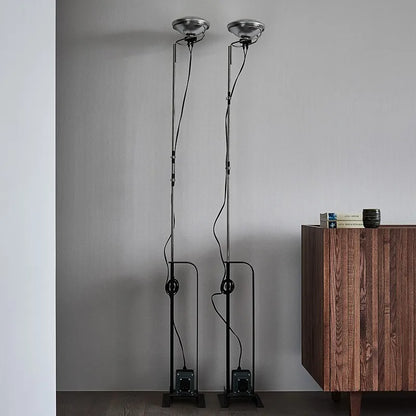 Danish Metal Pole Industrial Halogen Style Floor Lamp