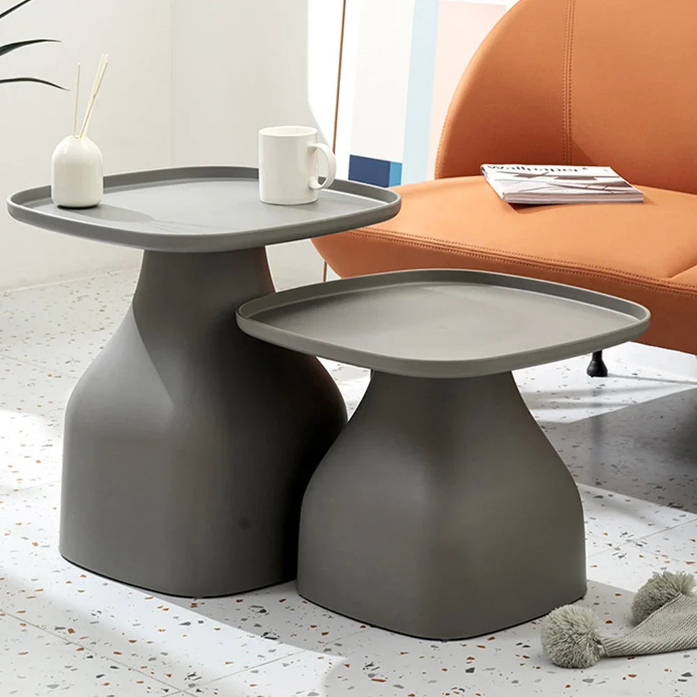 Retro Minimalist Round Corner Square Coffee Table