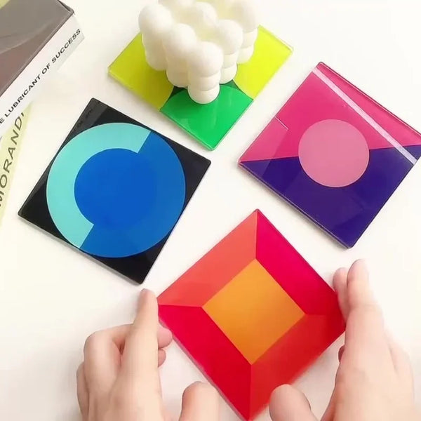 CMYD Acrylic Circle Bauhaus Color Coaster
