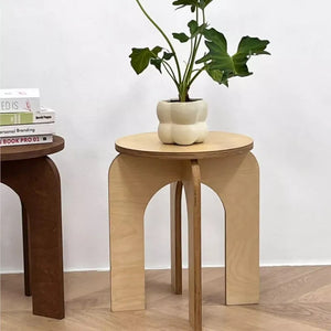 Vintage Cross-Leg Low Stool