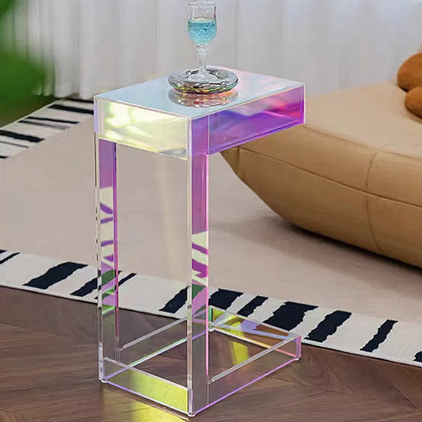Nordic Iridescent Acrylic Drawer Side Table