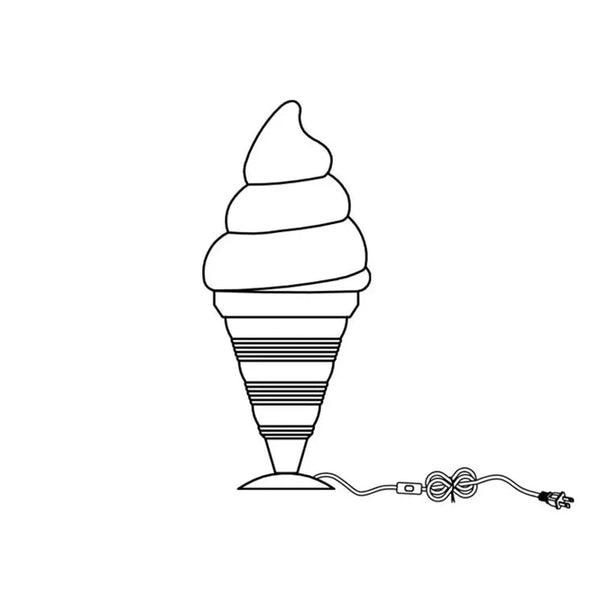 Lampe de table moderne en forme de cônes de glace