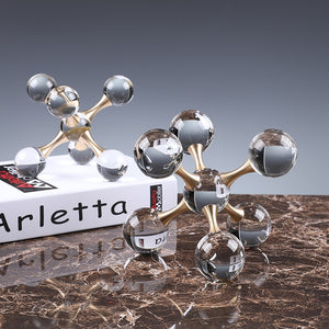 Crystal Hand-Crafted Ball Geometric Sculpture