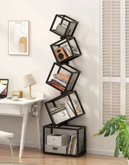 Metal Art Stacked Squre Bookshelf