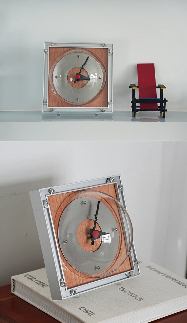 Sutdio Lima Vintage Aluminum Bauhaus Clock