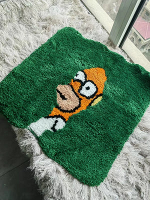 Homer Green Plush Bedroom Mat
