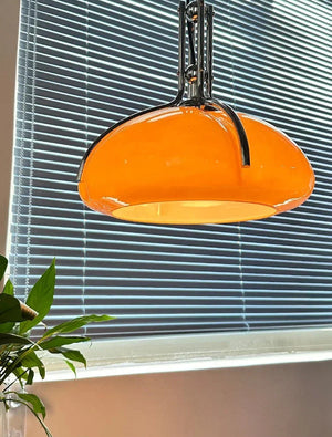 Orbix Bauhaus Amber Glass Dome Pendant Ligh