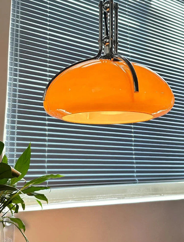 Orbix Bauhaus Amber Glass Dome Pendant Ligh