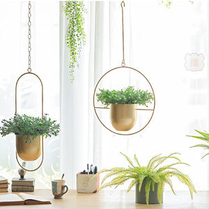 Swinging Chain Metal Hanging Flower Pot