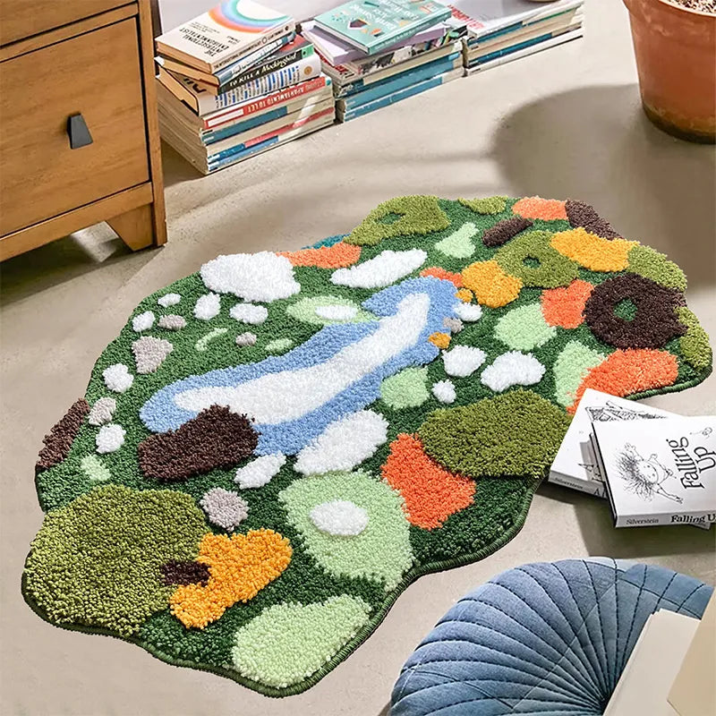 Green Moss Hand-Crafted Rugs