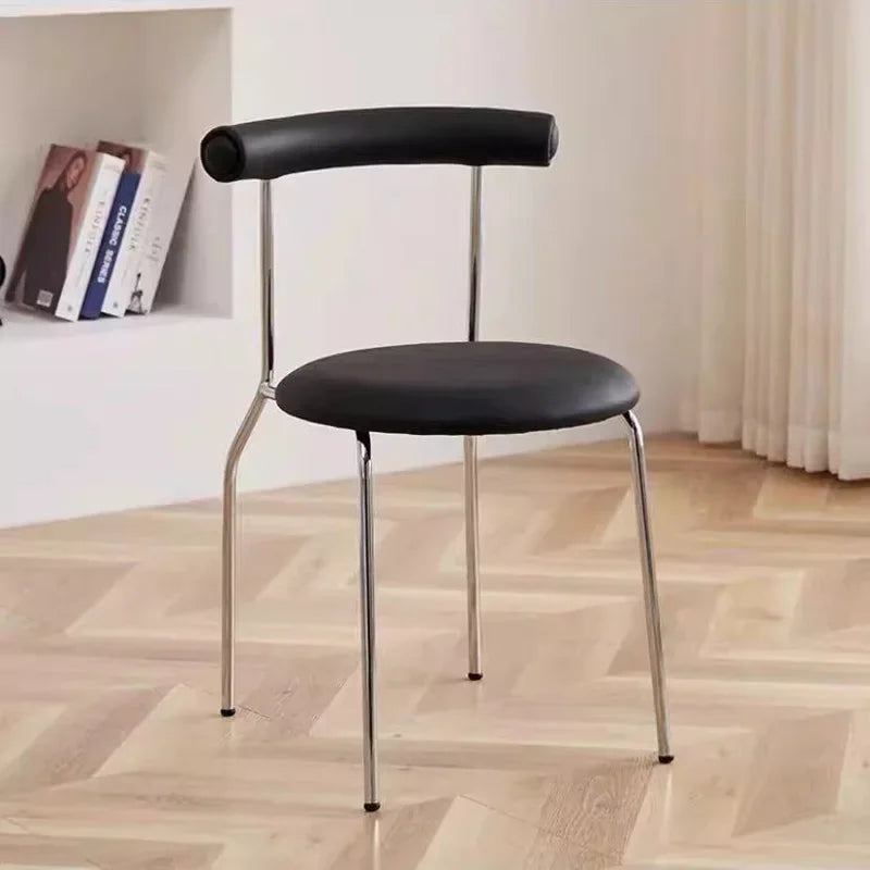 Nordic Minimalistic Low Profile Metal Frame Chair