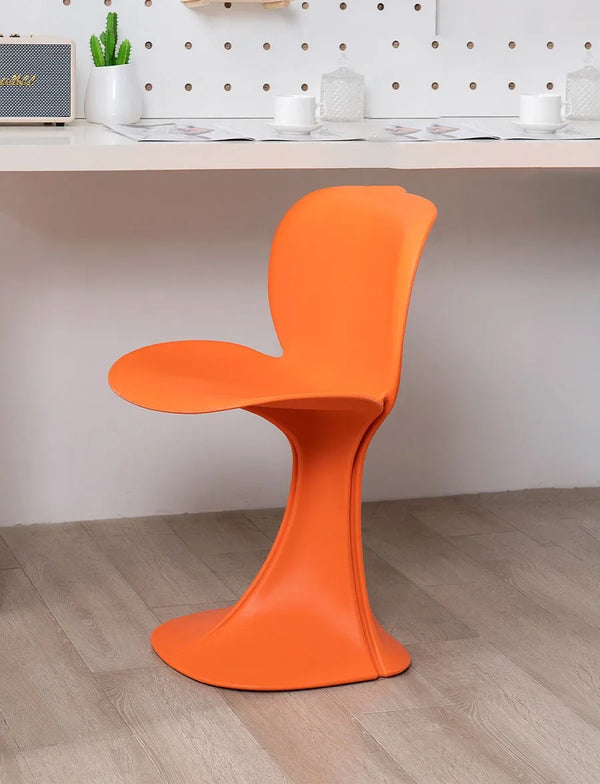 Sillas de comedor de una sola pieza con diseño minimalista retro moderno